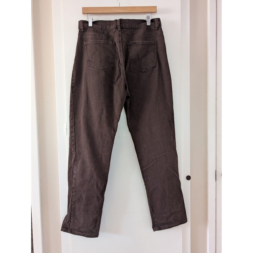 Gloria Vanderbilt Amanda Jeans Womens 10 Brown High Rise Tapered Stretch Denim - Picture 3 of 9